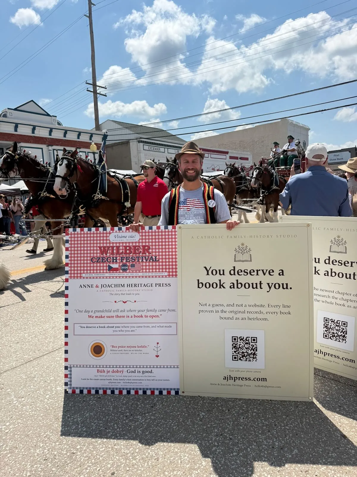 The Anne & Joachim Heritage Press host at the Wilber Czech Festival